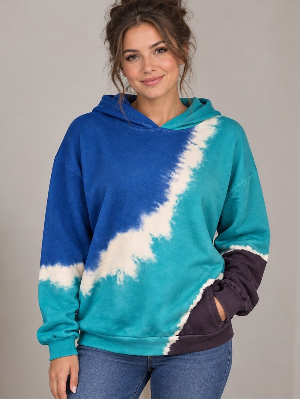 Unbranded tie dye crop hoodie